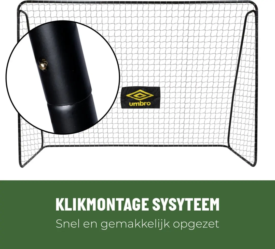 Umbro Voetbaldoel 300x120x205cm - Zwart/Geel