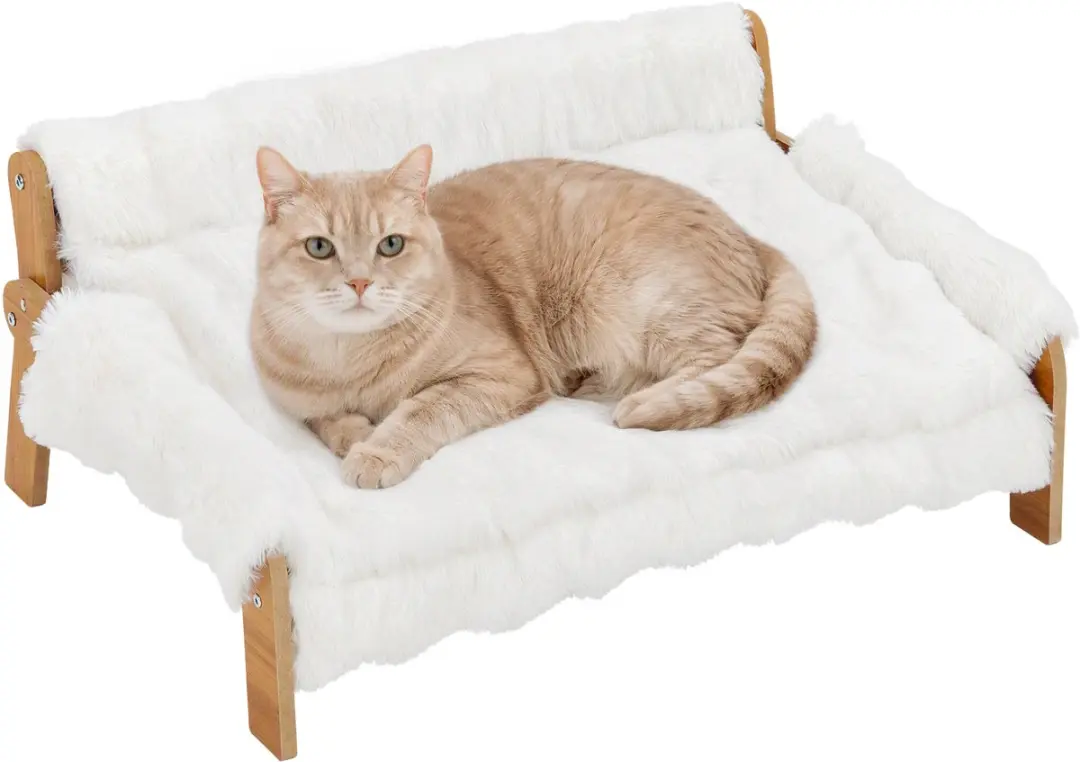Pawhut Pluche Hondenbed MDF 70x47x30cm