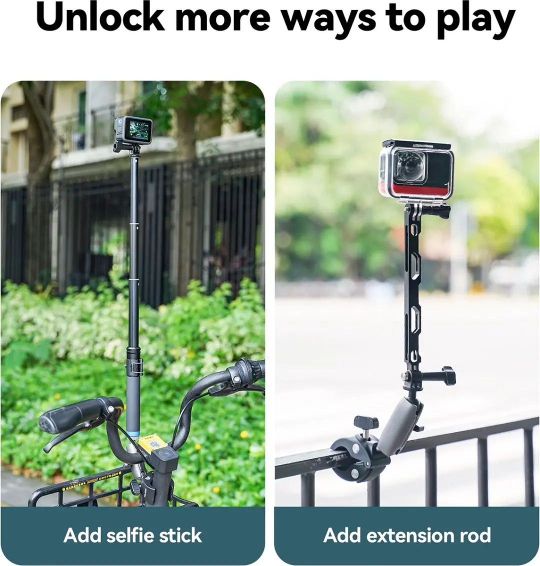 Telesin 360° Stuurhouder Aluminium - GoPro/Insta360