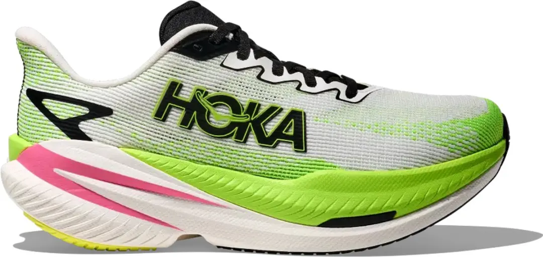 Hoka Mach X3 Dames - Hardcourt - Neon Lime/Wit