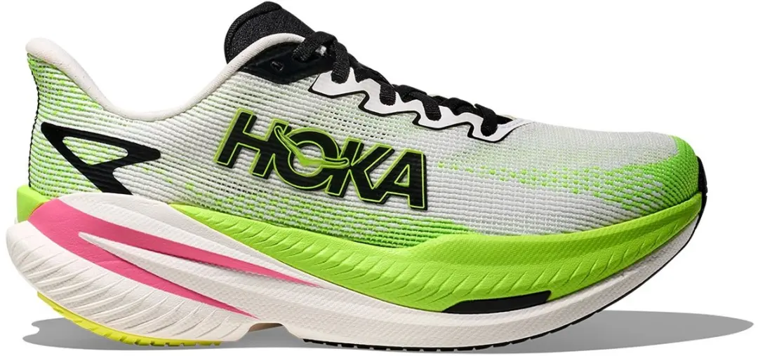 Hoka Mach X3 Dames - Hardcourt - Neon Lime/Wit