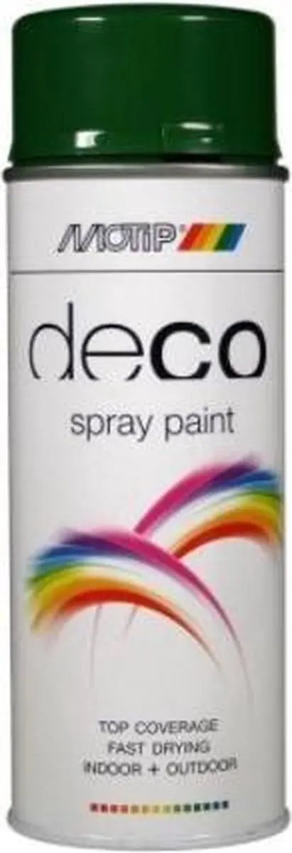 Motip Deco Alkyd Hoogglans Lak RAL 6002 Loofgroen 400ml