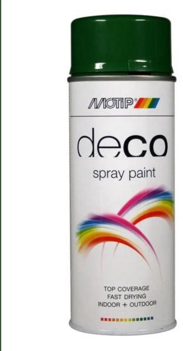 Motip Deco Alkyd Hoogglans Lak RAL 6002 Loofgroen 400ml