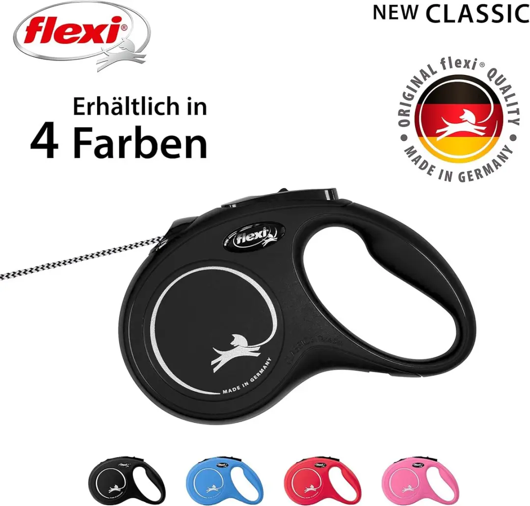 Flexi Classic Rollijn 8m - Zwart
