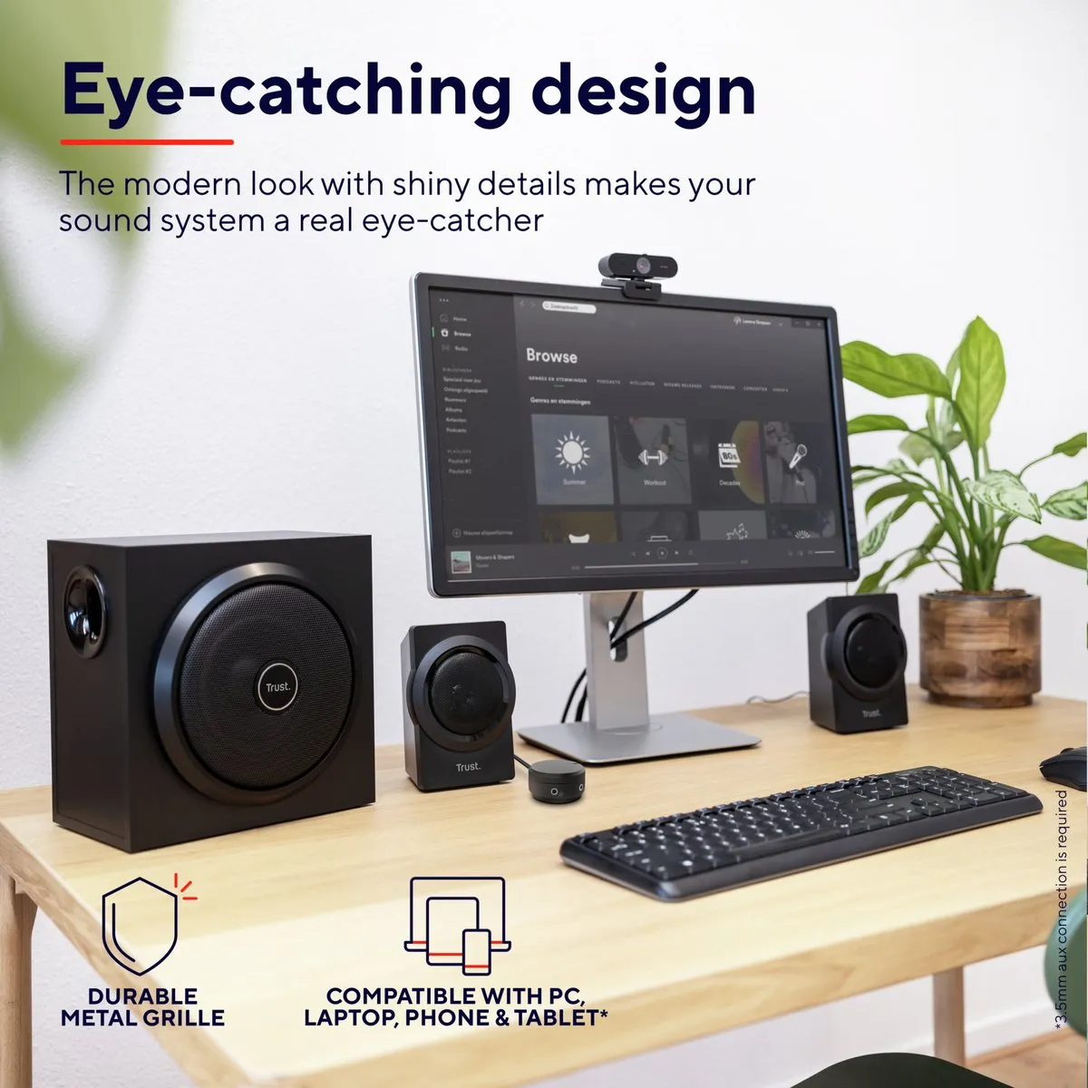 Trust Yuri 2.1 PC Speaker Set 120W - Zwart