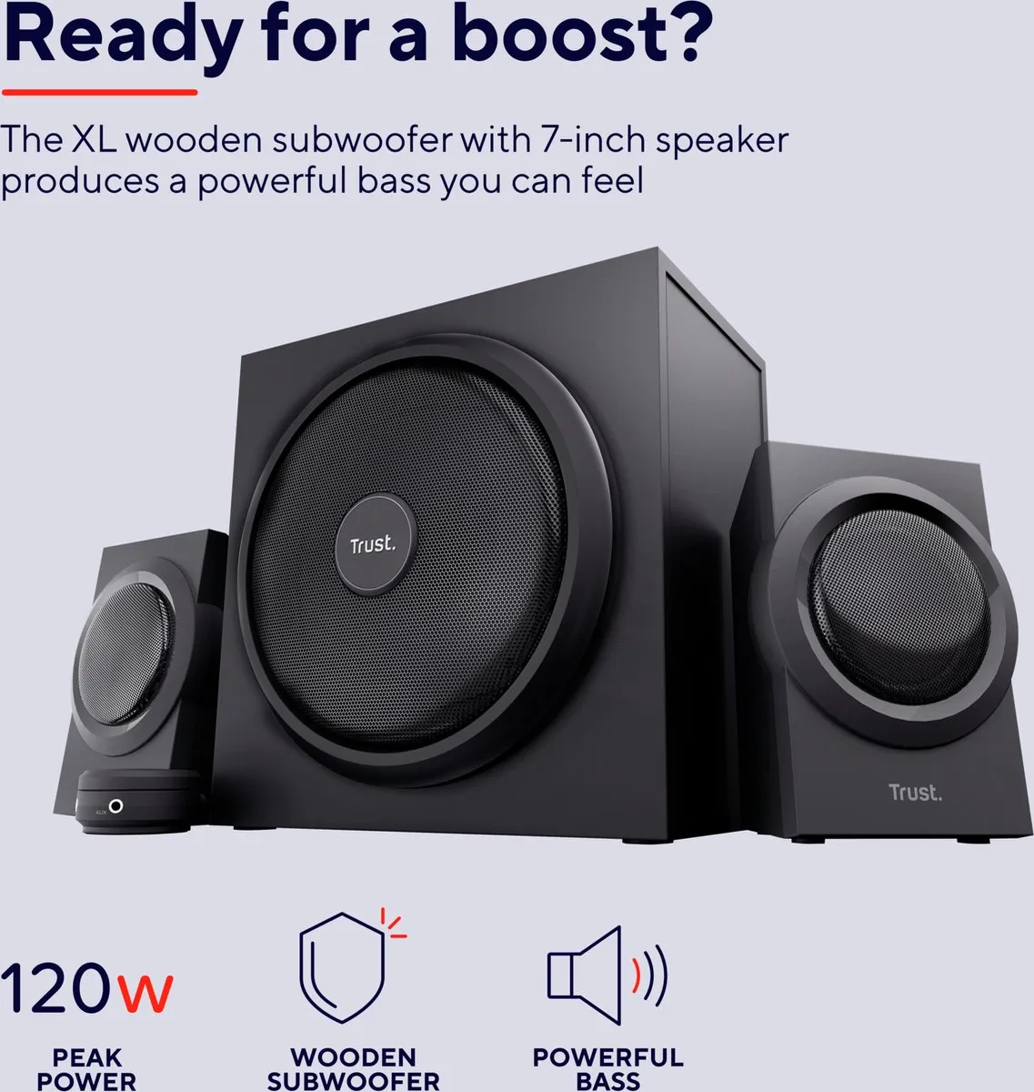 Trust Yuri 2.1 PC Speaker Set 120W - Zwart