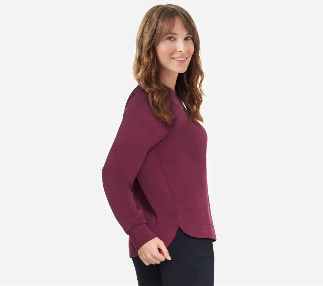 Skechers Cozy Luxe Crewneck Trui - Fig