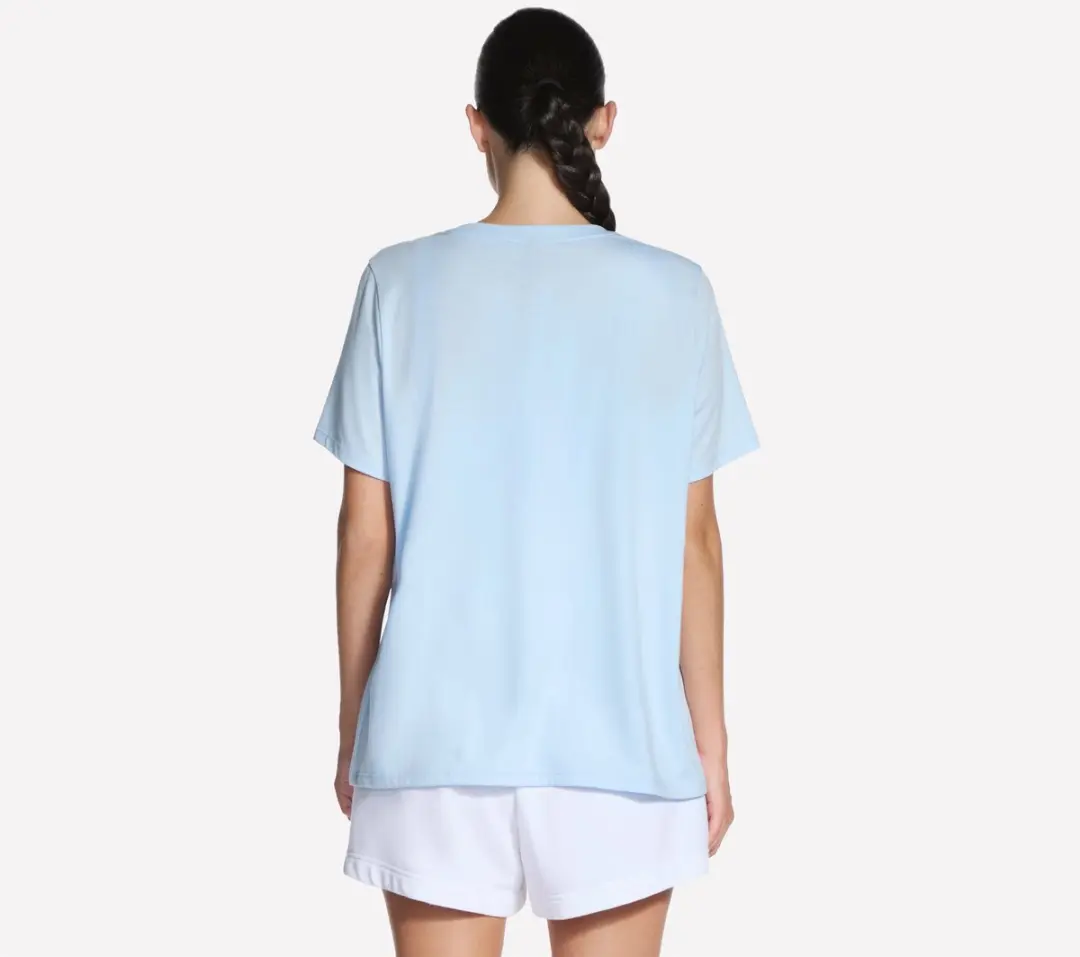 Skechers Court Classic SS T-shirt - Dames L - Blauw