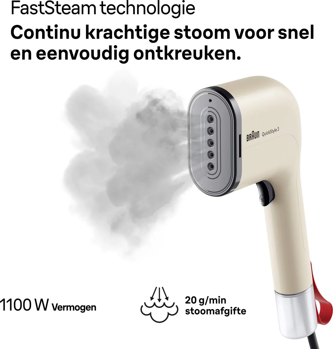 Braun QuickStyle 3 GS3012BG Handstomer - Beige