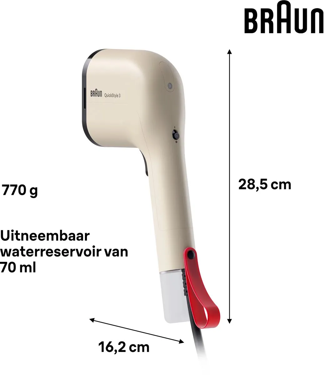 Braun QuickStyle 3 GS3012BG Handstomer - Beige - afbeelding 6 van 6