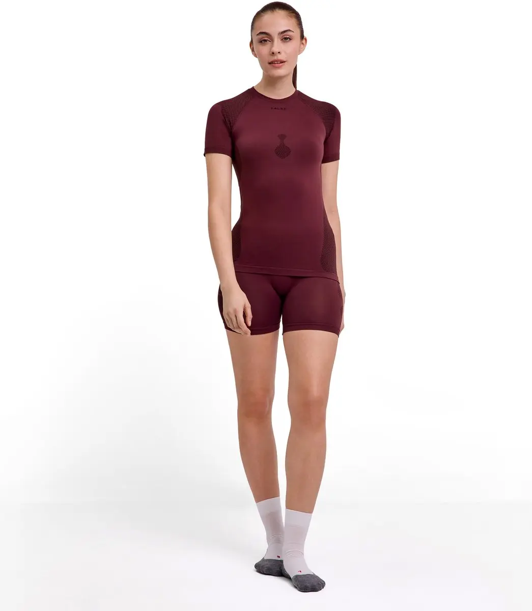 Falke Warm Trend Shortsleeved Shirt Dames - L - Bruin