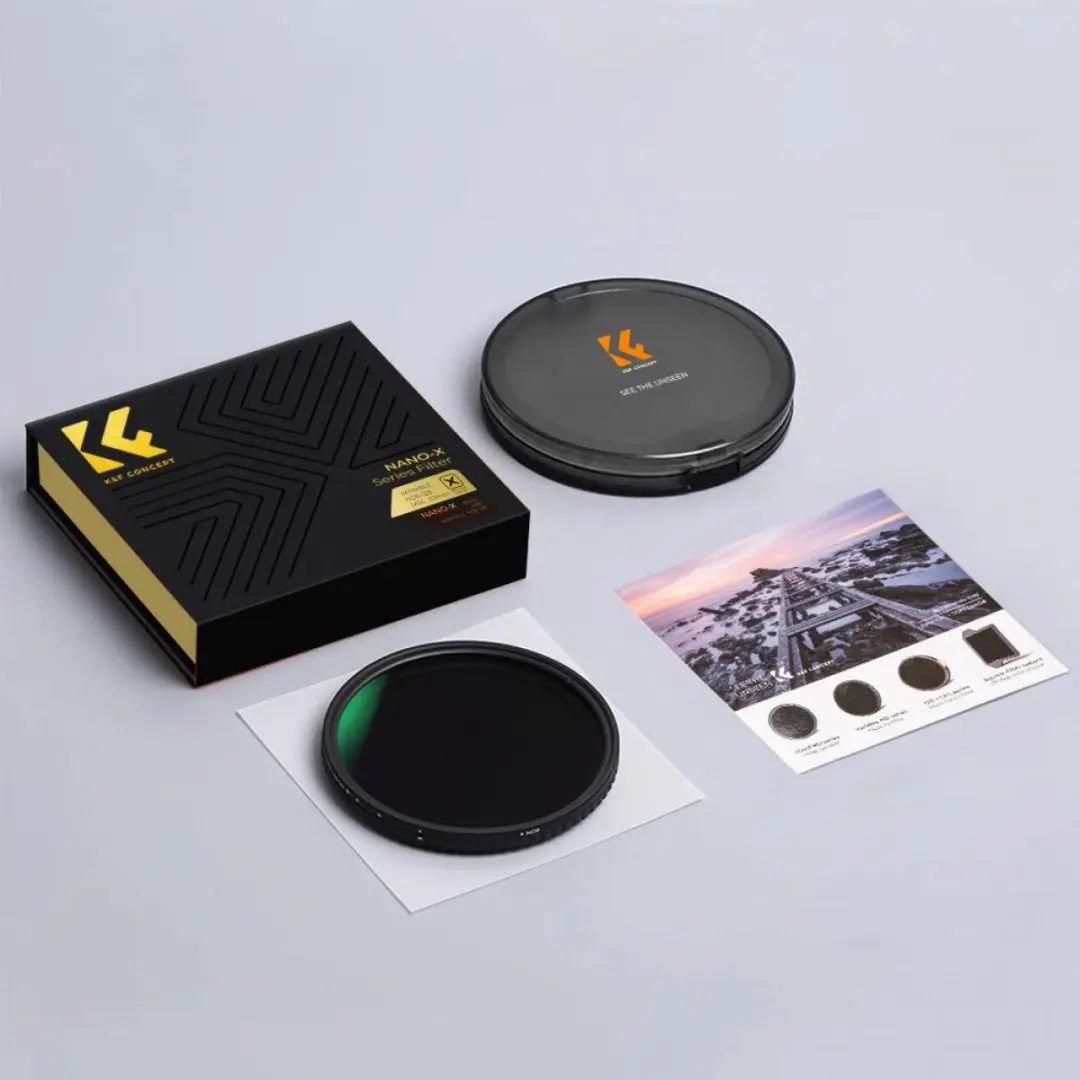 K&F Concept 67mm ND8-128 Variabel Grijsfilter - 3-7 Stops