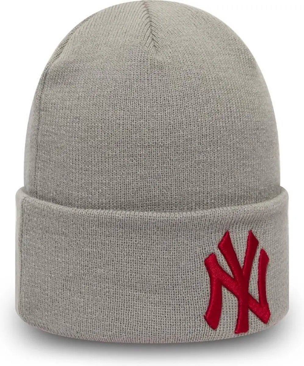 New Era League Essential Cuff Knit New York Yankees - Grijs/Rood