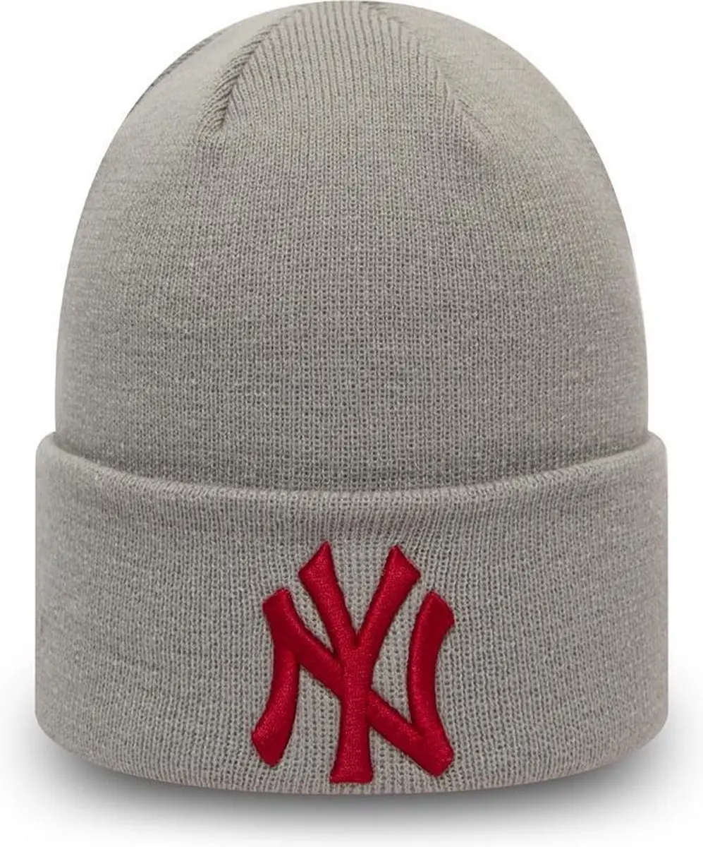 New Era League Essential Cuff Knit New York Yankees - Grijs/Rood
