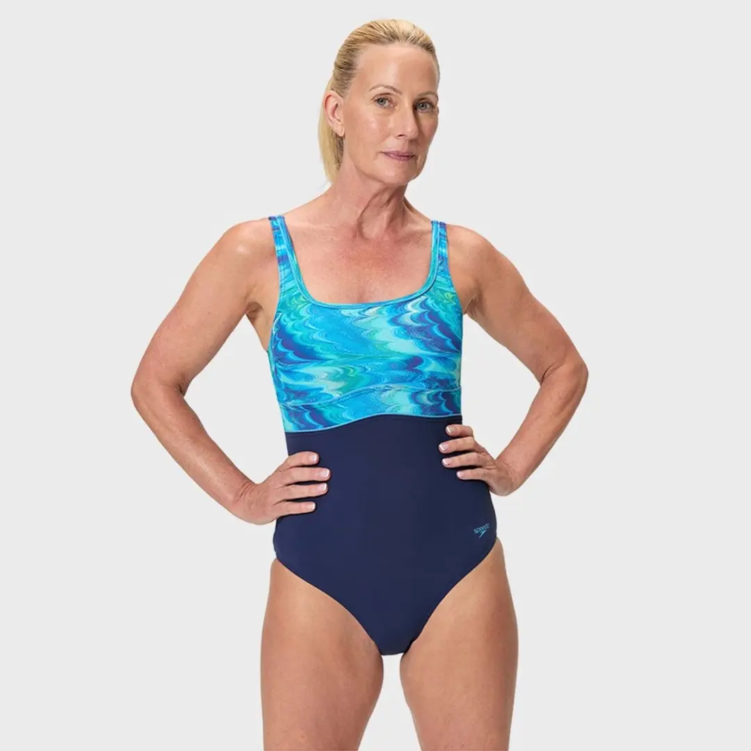 Speedo New Contour Eclipse Badpak Dames 44 - Navy