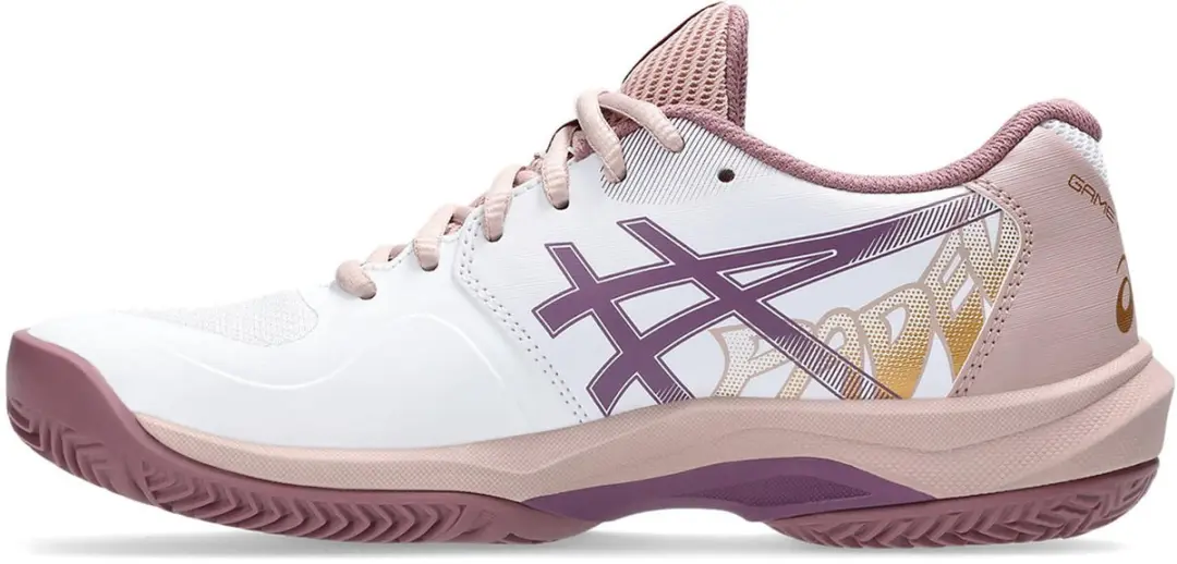 ASICS Game FF Padelschoen Dames - 41.5 - White/Purple Oxide