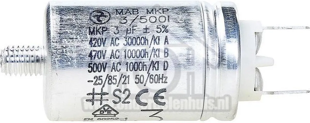 AEG Condensator 3µF 1115927012 - 1 Stuk