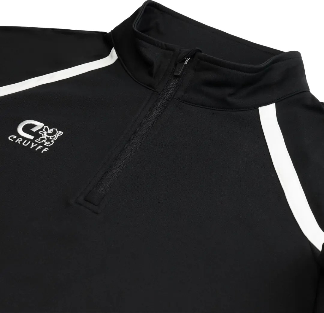 Cruyff Turn Tech Half Zip Trainingssweater Junior 140 - CT100015-951 - Zwart/Wit