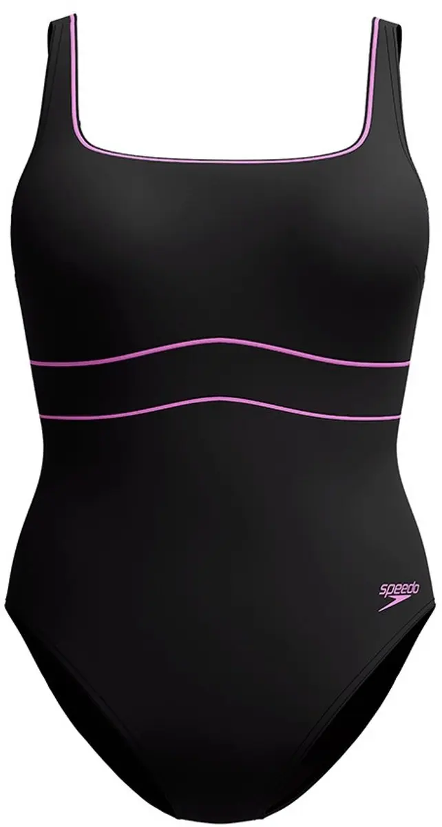 Speedo Dames Contour Eclipse Shaping Badpak - Maat 42 - Zwart/Rozepink