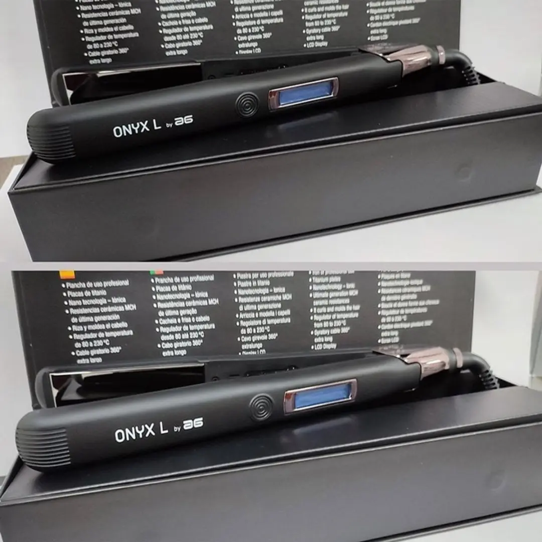 ONYX Keratine Titanium Stijltang L 40285 - Zwart