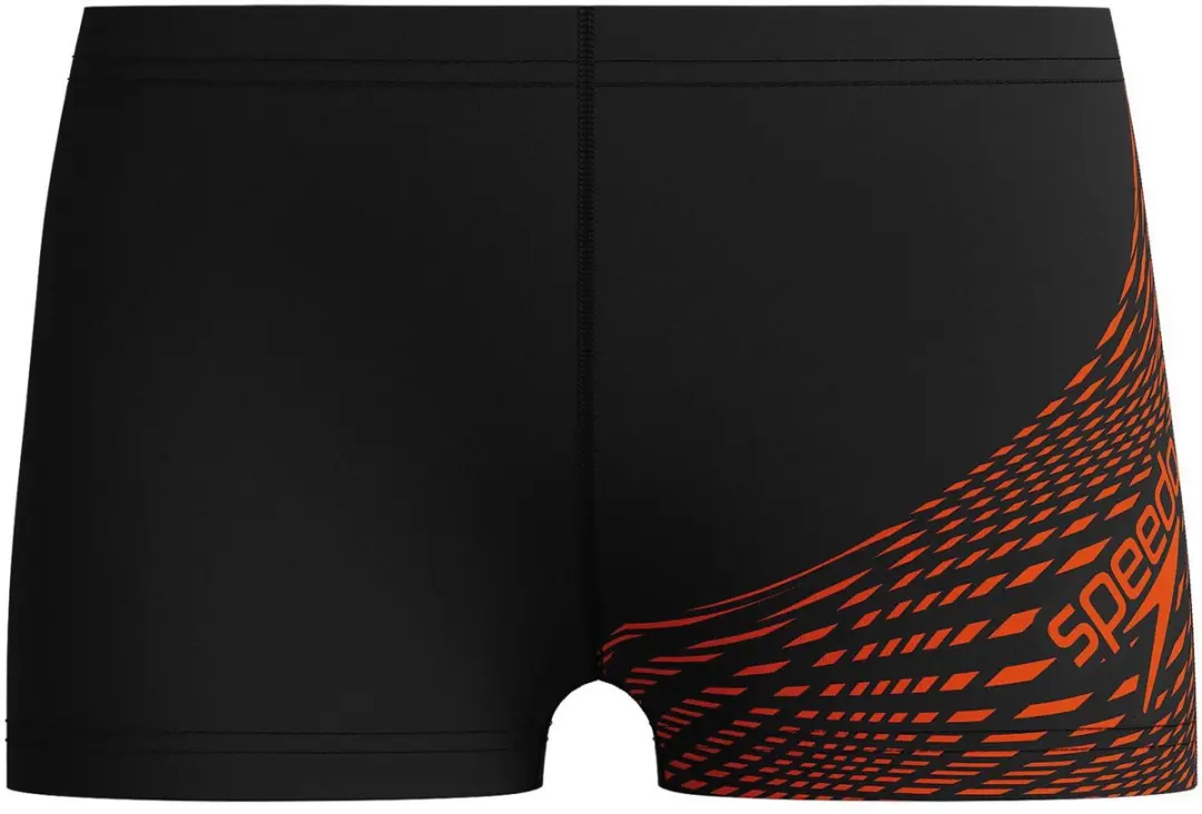 Speedo ECO Medley Logo Zwemboxer Jongens 140 - Zwart/ Oranje