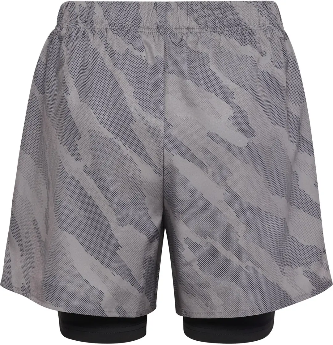 Hummel HMLHIIT Intensity AOP 2-in-1 Shorts - Sharkskin