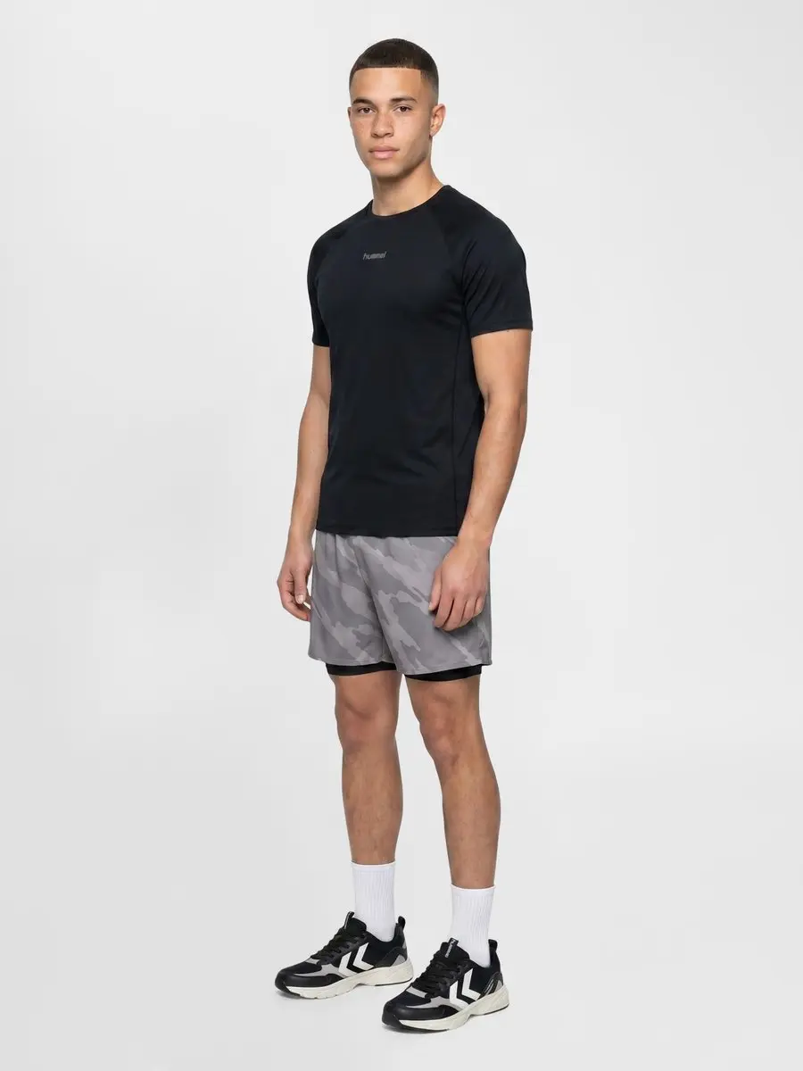 Hummel Hiit Intensity AOP 2-in-1 Korte Broek - Grijs - L