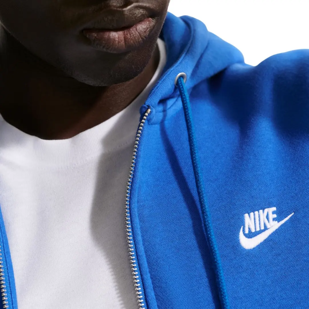 Nike Club BB FZ Hoodie Heren - XL - Blauw - afbeelding 6 van 6