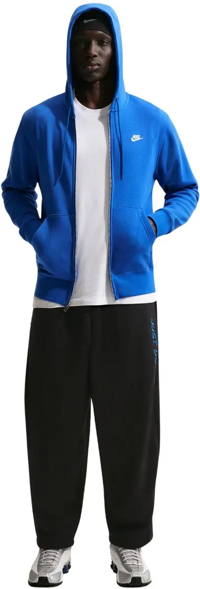 Nike Club BB FZ Hoodie Heren - XL - Blauw