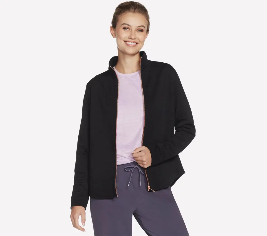 Skechers THE HOODLESS HOODIE GOWALK SH Dames Trui - Zwart M