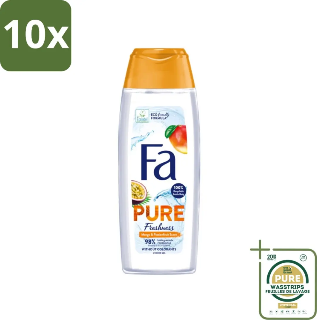 Fa Pure Freshness Douchegel Mango & Passievrucht 250ml - 10 Stuks