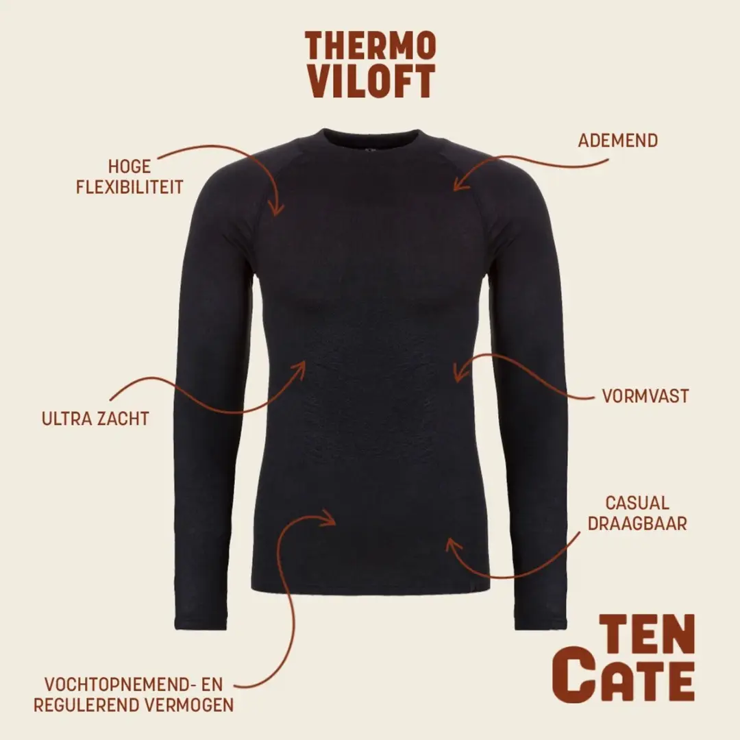 Ten Cate Thermo T-shirt Heren XL - Zwart