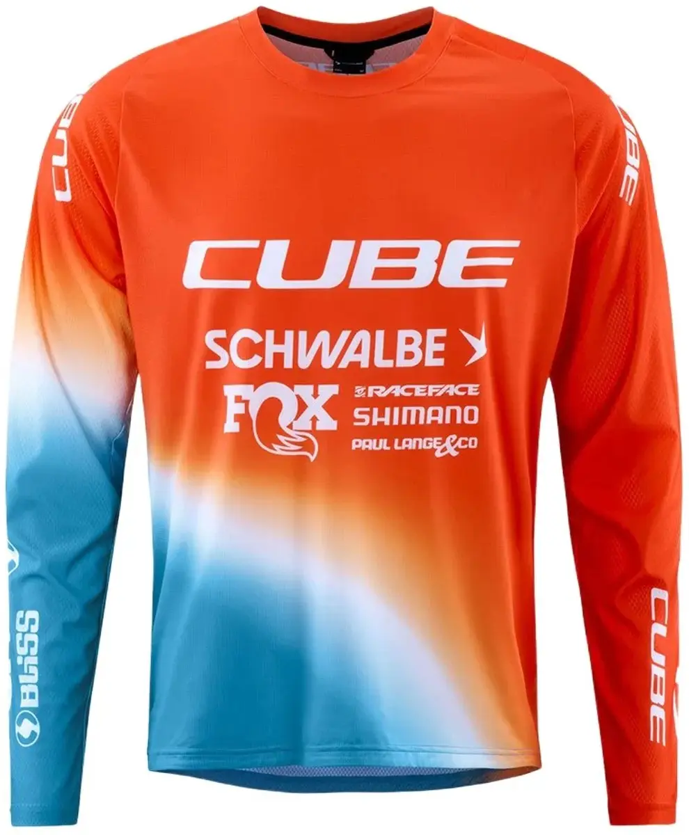 Cube Factory Racing Langarm Trui - L - Oranje