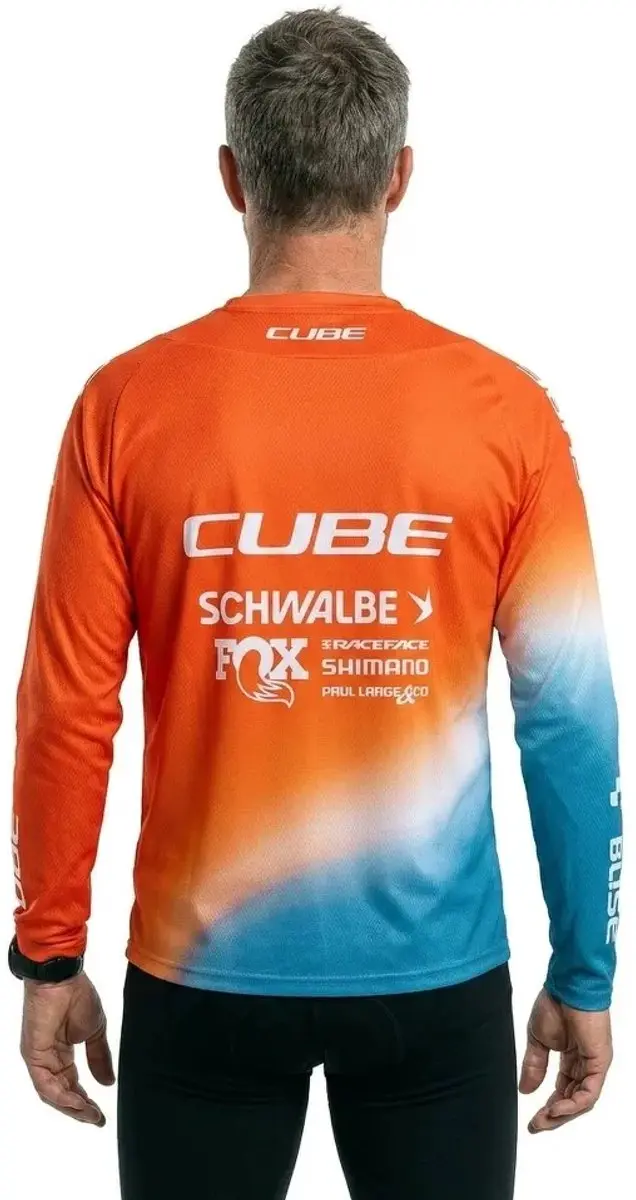 Cube Factory Racing Langarm Trui - L - Oranje