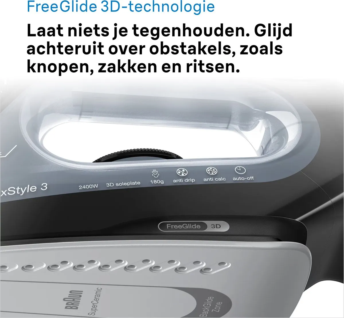 Braun TexStyle 3 SI3055BK Stoomstrijkijzer - 2400W - 270ml