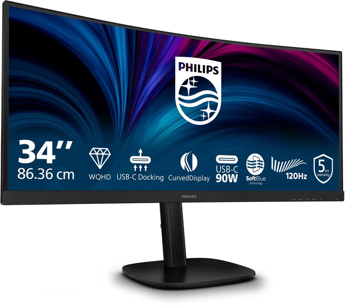 Philips 34B2U3600C Ultrawide USB-C Dock Monitor 34" - 90W - HDR400 - afbeelding 6 van 6