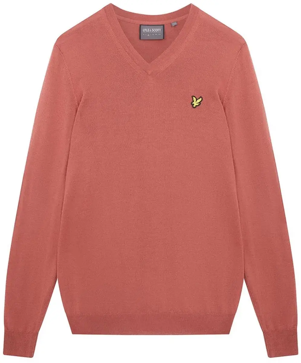Lyle & Scott Trui V-hals - Oranje - 2XL - afbeelding 6 van 6