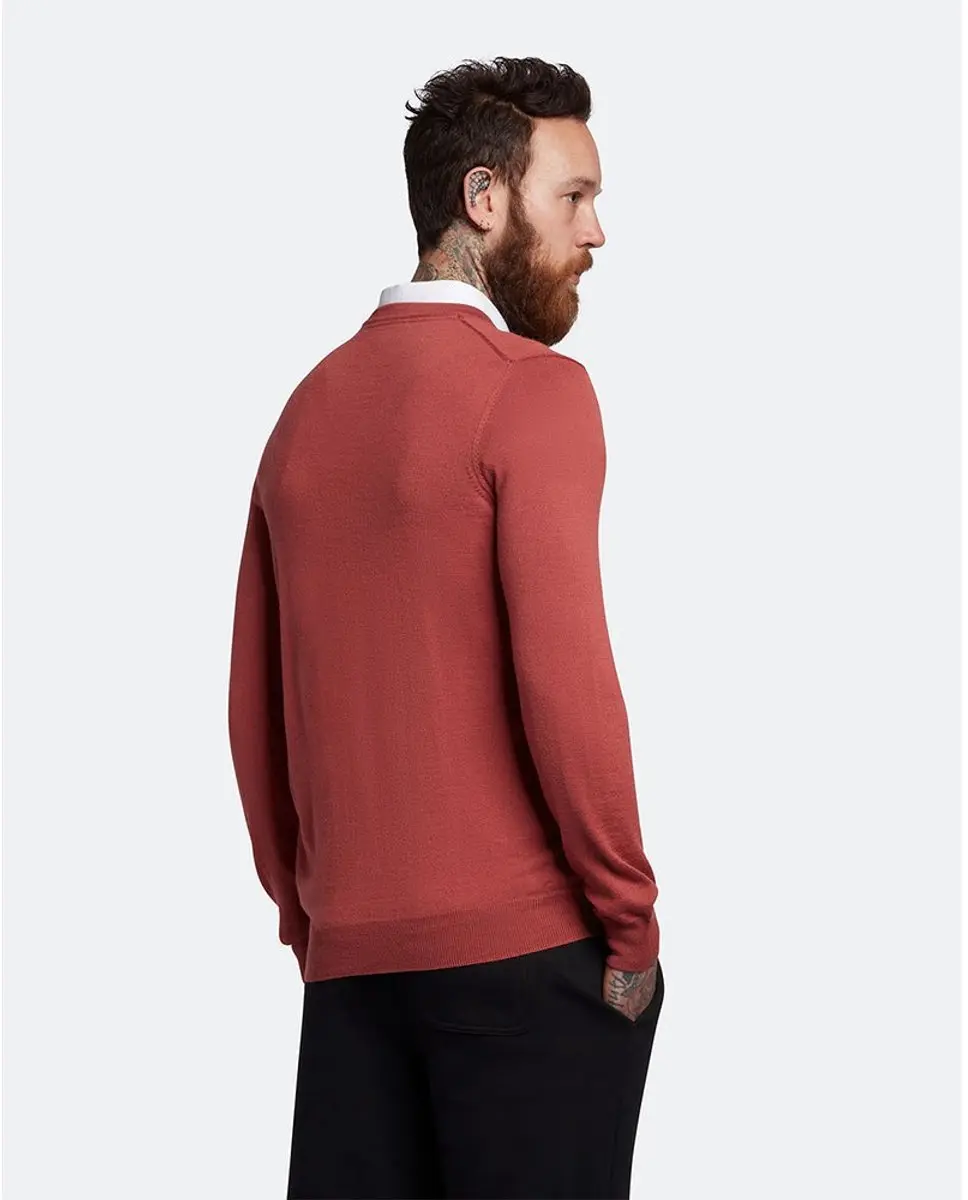 Lyle & Scott Trui V-hals - Oranje - 2XL