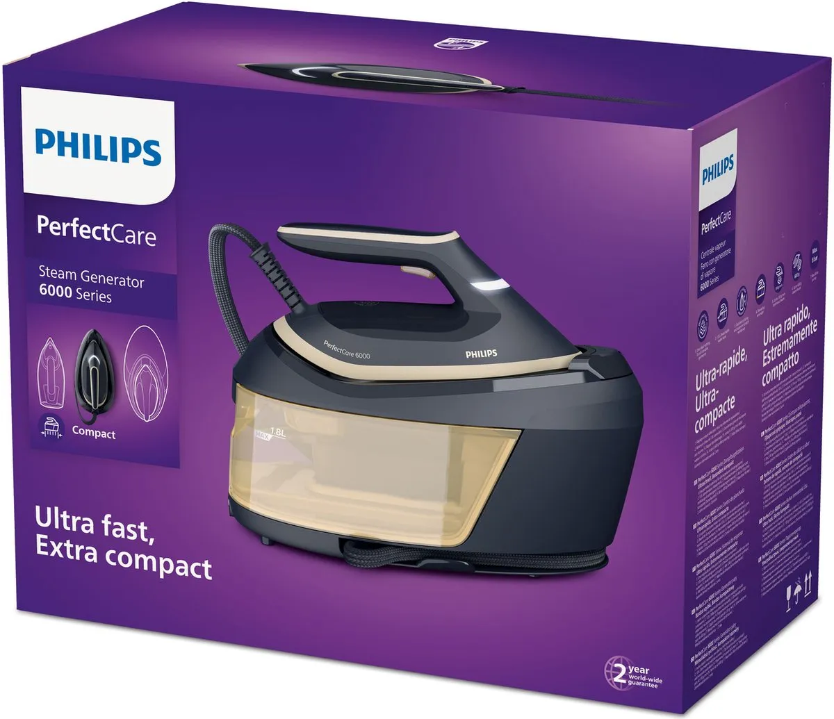Philips PerfectCare 6000 PSG6066/20 Stoomgenerator 1.8L - Blauw