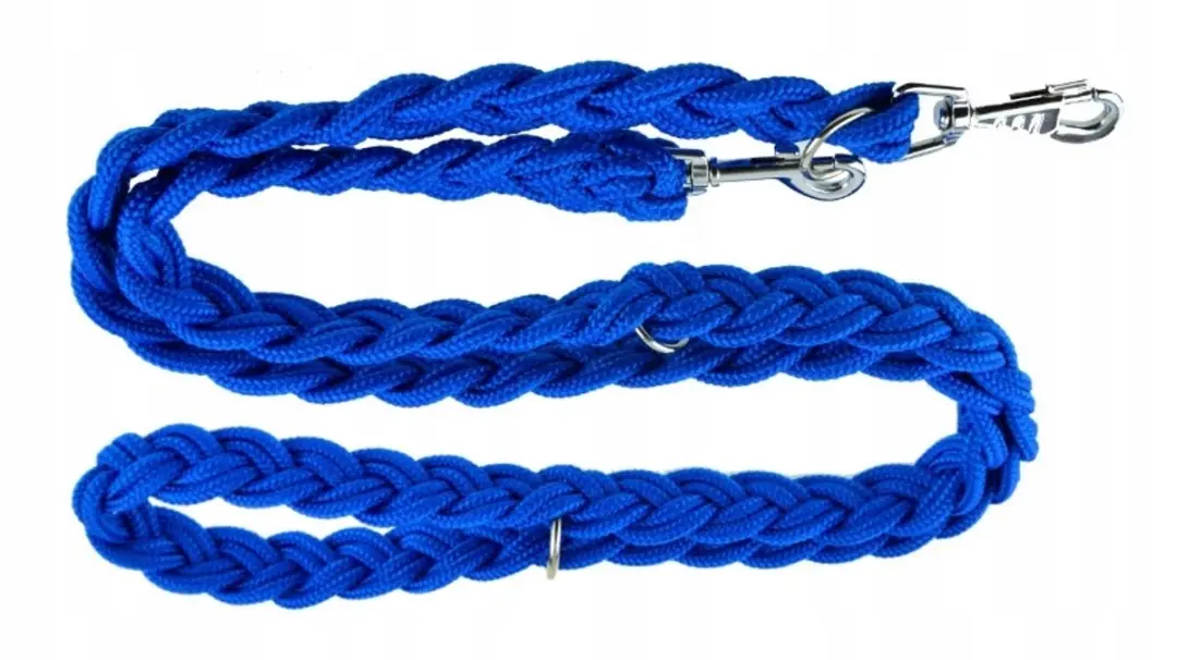 Champion Gevlochten Hondenlijn 2.5m - Verstelbaar - Blauw