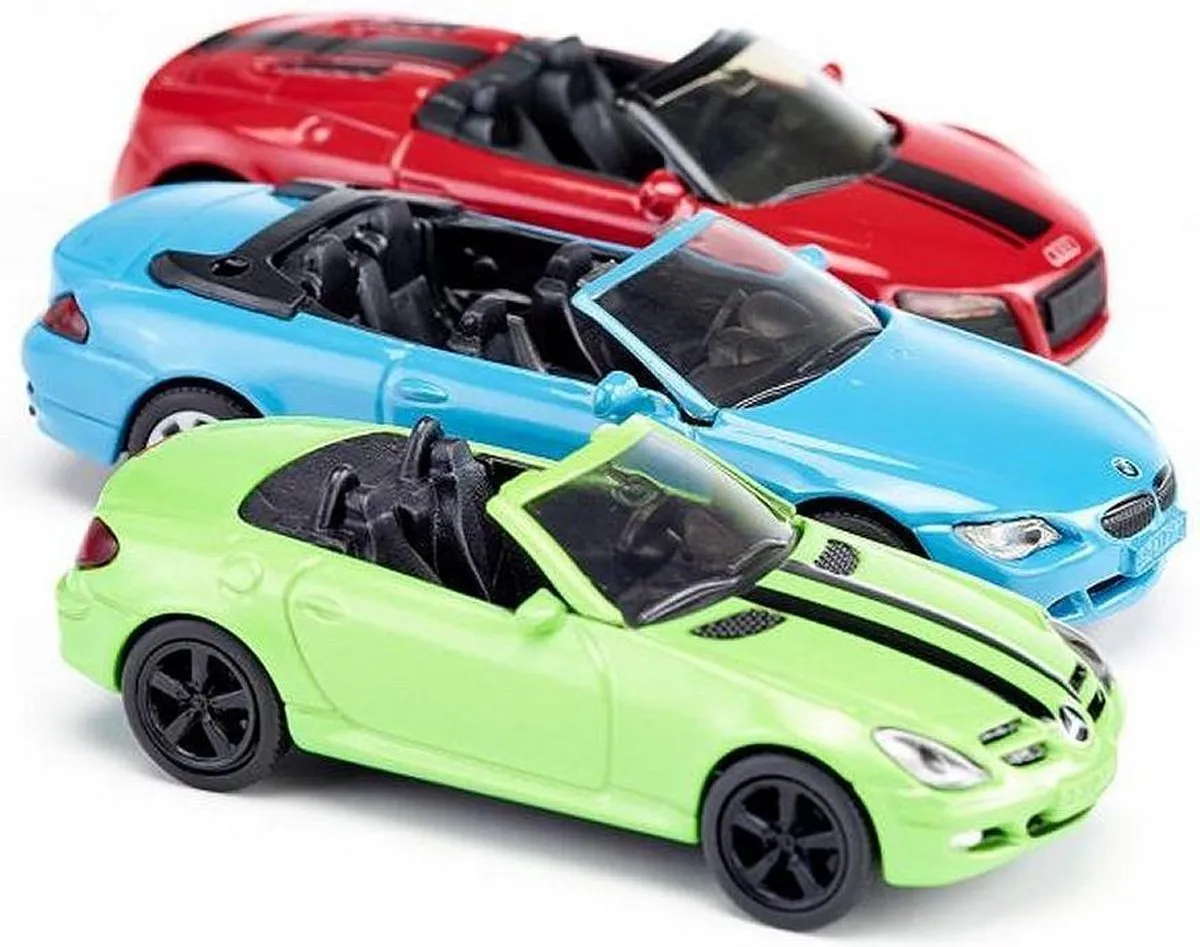 SIKU Set van 3 Cabriolets SIKU6314 - Rood