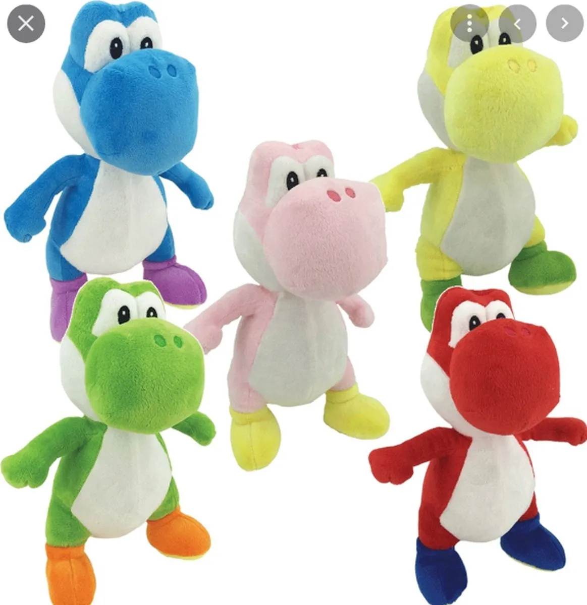 Nintendo - Yoshi staand Pluche - Knuffel Assortiment 20 cm (12 stuks display)