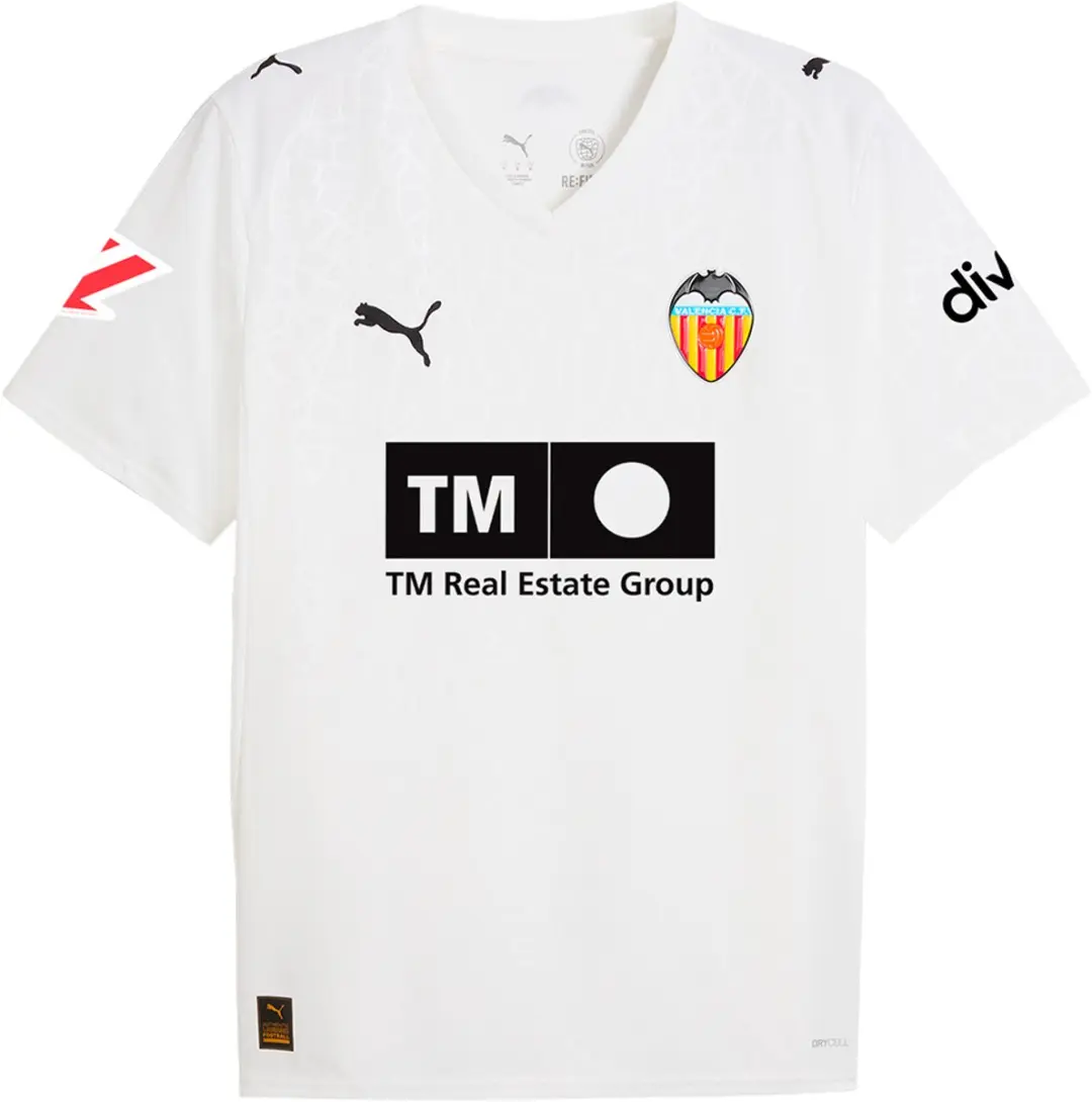 Puma Valencia Cf 25/26 Replica Thuis Korte Mouw T-shirt Junior Wit 7-8 Years Jon