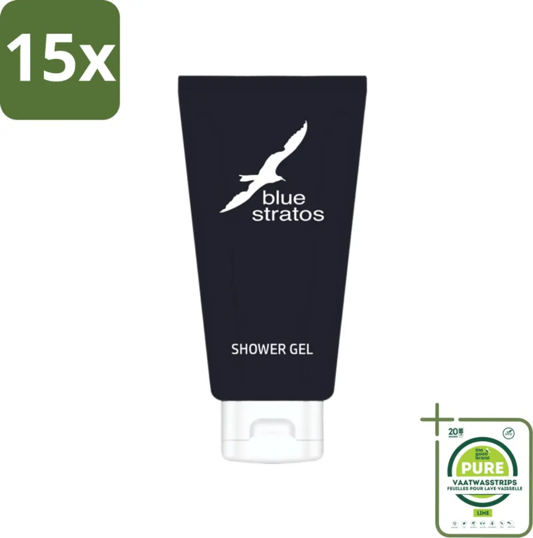 Blue Stratos Douchegel Verfrissend 200ml - 15 Stuks