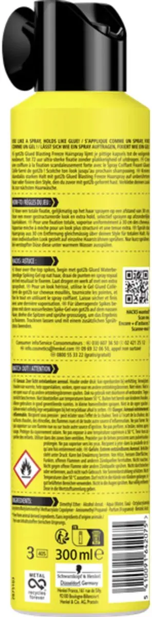 Schwarzkopf Got2b Extreme Freeze Hairspray 600ml - 2 Stuks