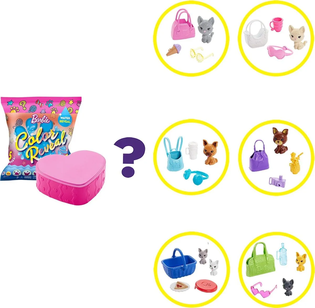 Barbie Colour Reveal Huisdieren Speelgoed - Multicolor