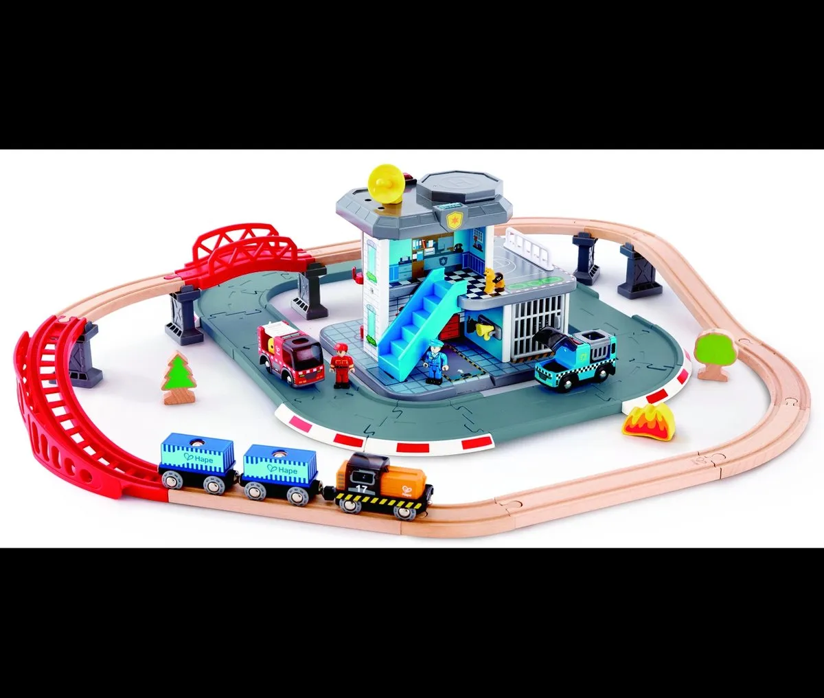 Hape Notfall-Hauptquartier E3736 Speelgoedset - 55-delig - Veelkleurig