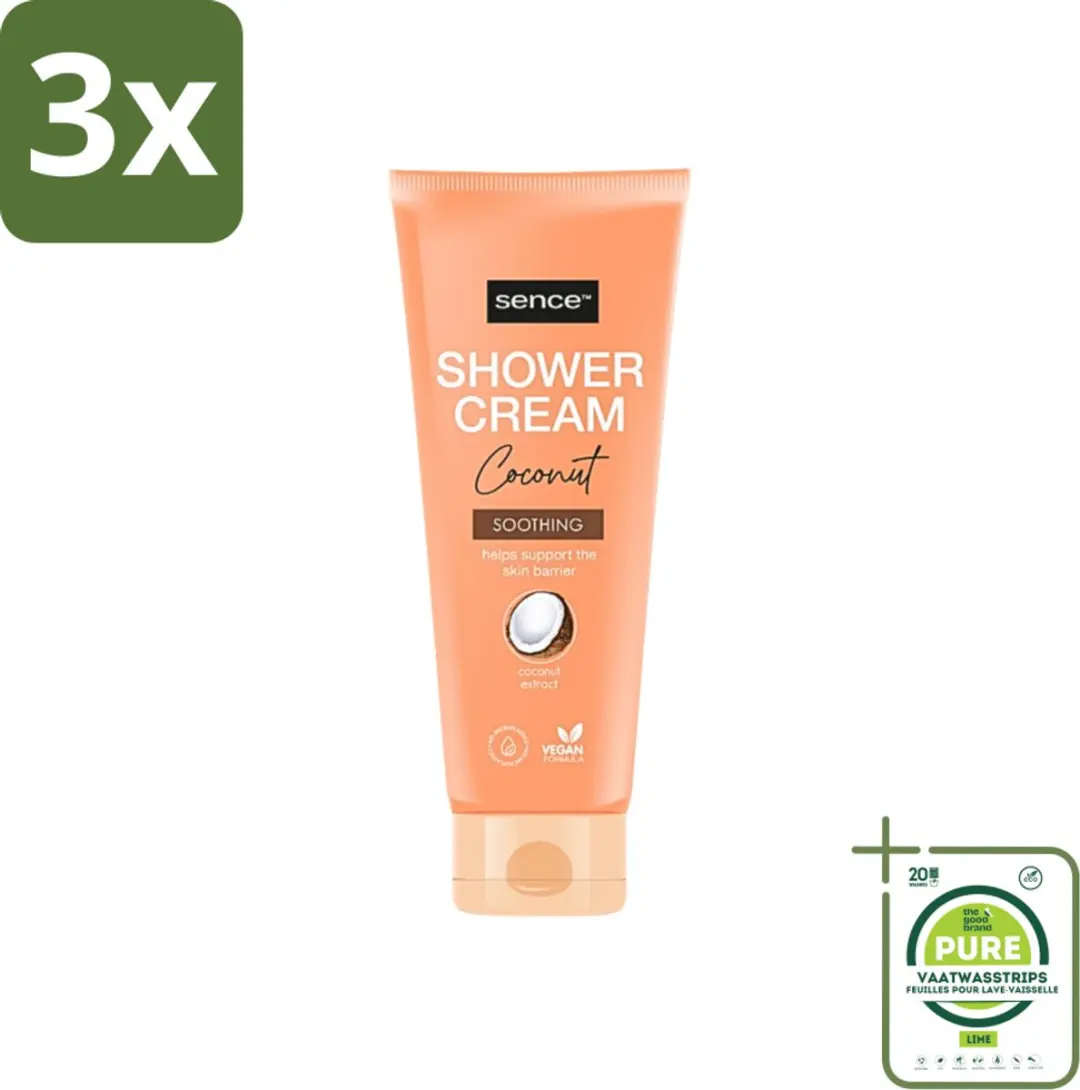 Sence Coconut Douchecrème 600ml - 3 Stuks