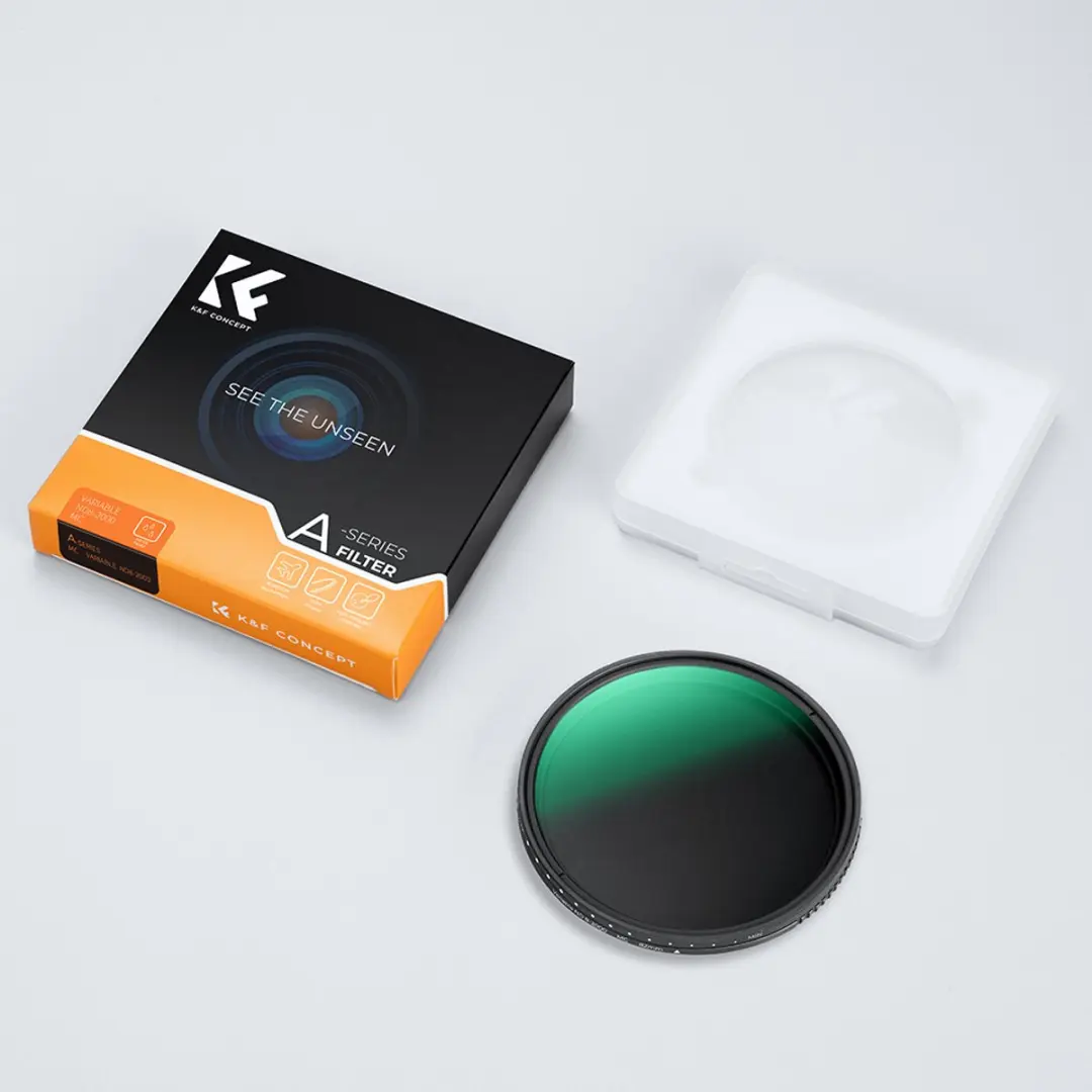 K&F Concept 62mm Variabel ND8-2000 Grijsfilter MC - 3-11 Stops - Zwart