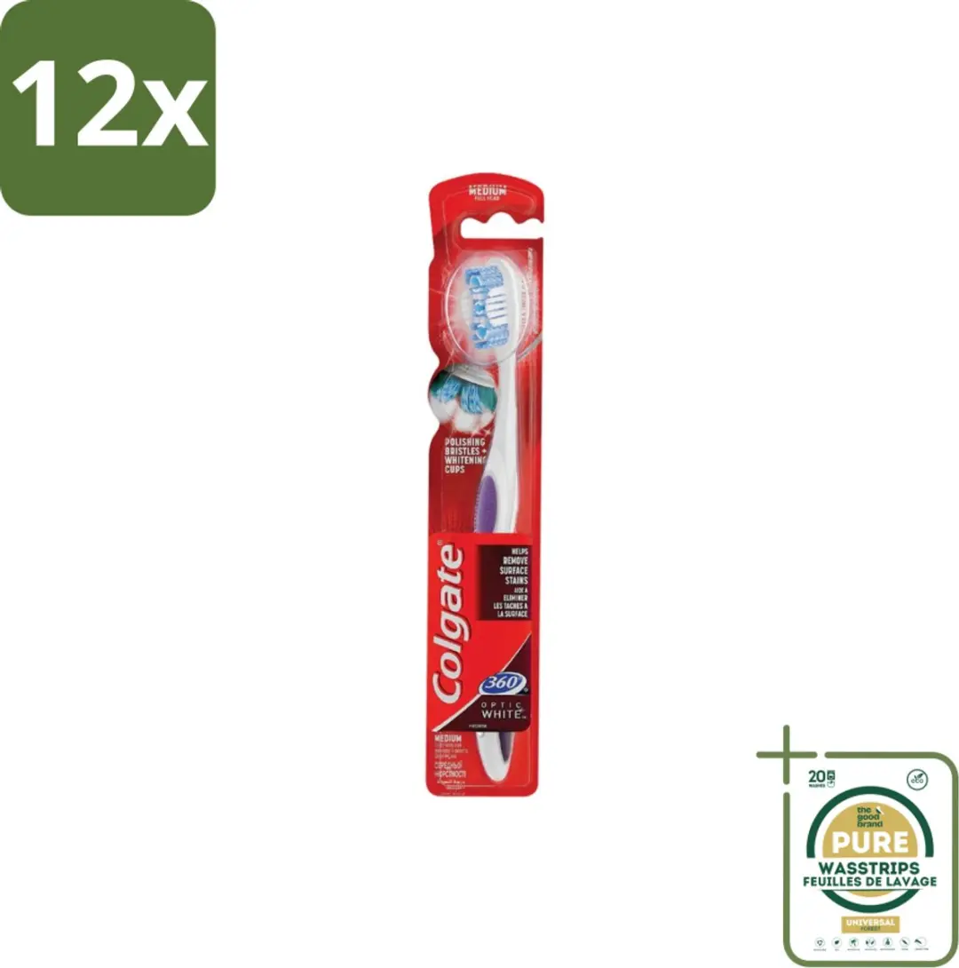 Colgate 360 Optic White Medium Tandenborstels